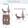 5 Star Super Deals Southwestern Double Light Switch Cover Plate - Roadrunner and Cactus Design - Rustic Matte Brown Finish - Fits Standard Switches - image 2 of 4