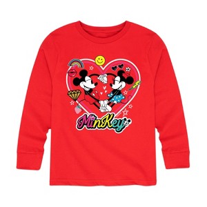 Boys' - Disney - Mickey Minnie Minkey Long Sleeve Graphic T-Shirt - 1 of 4