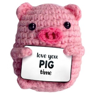 Pavilion Gift Company - Pig - Crocheted Mini - Stuffed Animals - 1 of 4