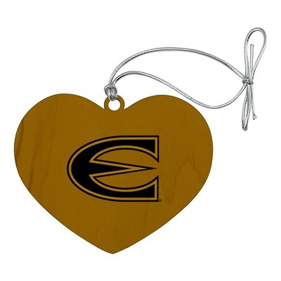 Emporia State University Primary Logo Heart Love Wood Christmas Tree Holiday Ornament