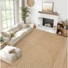 Modern Rainbow Easy Jute Area Rugs, Washable Natural Contemporary Indoor Outdoor Carpet for Living Room Bedroom Office Farmhouse Patio Backyard RV - 3 of 4