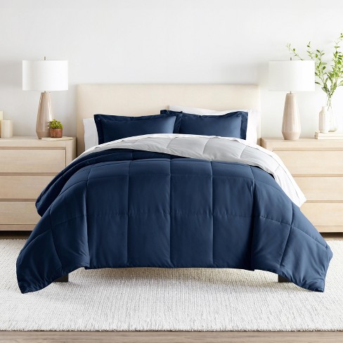 Reversible Comforter And Shams Set, Ultra Soft, Easy Care, - Becky