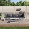 vidaXL Garden Lounge Set White, Dark Grey - 2 of 4