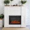 NicBex 24" Electric Fireplace Insert with 3D Realistic Flame,750W/1500W Heater Fireplace with Adjustable Brightness and Overheating Protection,Black - 2 of 4