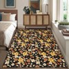 Washable Floral Area Rug with Non-Slip Backing, Stain-Resistant Low Pile Carpet, Farmhouse Style Mat for Living Room and Bedroom - 2 of 4