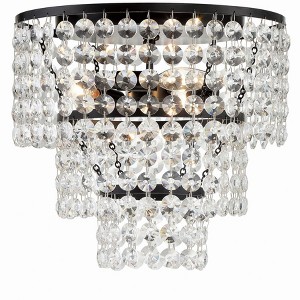 Crystorama Lighting Gabrielle 3 - Light Flush Mount in  Matte Black - 1 of 4