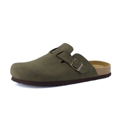 CUSHIONAIRE Haze Mens Clogs | Comfortable Slip-On Clogs for Men with Arch Support and Cork Suede Footbed