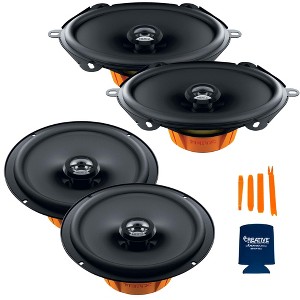 Hertz One Pair of Dieci 5x7"/6x8" and One Pair of 6.5" Coax Speaker Replacements Compatible with 1992-1996 Ford F-150 Extended Cab - 1 of 4
