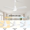 Sofucor Low Profile Ceiling Fan With Lights Remote Control 48'' Modern Wood Blade Ceiling Fan For Bedroom Living Room Indoor Outdoor Farmhouse Patio - 3 of 4