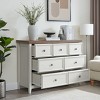 NicBex Farmhouse Drawer Dresser,Modern Tall/Double Dressers with Round Handles,Chest of Drawers for Bedroom,Living Room,Dining Room,Hallway - 3 of 4
