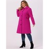 Agnes Orinda Women's Plus Size Winter Single Breasted Outfits Utility Belted Fashion Overcoats - 3 of 4