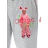 A Christmas Story Men's Ralphie Pink Nightmare Bunny Loungewear Sleep Bottoms Pajama Pants Heather Grey - 3 of 3
