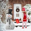 SEVOBAL Inflatable Holiday Decoration Christmas Snowman Decoration Snowman Indoor Outdoor Garden Christmas Decoration, White, 15.2"*15.2"*32.3" - 4 of 4