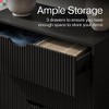Stead Fluted 3 Drawer Dresser - Large Nightstand with Ample Storage - Living Room and Bedroom Furniture - Modern Dresser - 4 of 4