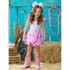 Cherry Blossom Gingham Top and Ruffle Skort Set Mia Belle Girls - 4 of 4