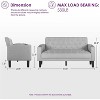 TYBOATLE Velvet Loveseat Sofa Set, 3-Piece Tufted Couch with 2 USB & Cup Holders, Small Space Furniture for Apartment, Office, Bedroom - 2 of 4
