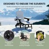 WestinTrends Malibu Folding Adjustable Adirondack Chair with Retractable Ottoman and Cup Holder (Set of 2), Red - 3 of 4
