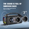 SUGIFT Waterproof Bluetooth Speaker with Microphone – IPX5, 360° Stereo, RGB Lights, Karaoke Mode, Portable Handle - 3 of 4