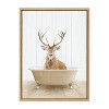18" x 24" Sylvie Stag Farmhouse Bath Framed Canvas by Amy Peterson Natural - Kate & Laurel All Things Decor - 2 of 4
