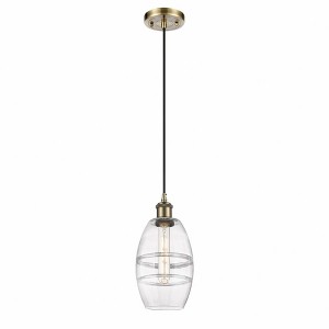 Vaz - 1 Light Cord Hung Mini Pendant In Industrial Style-8.13 Inches Tall and 5.88 Inches Wide - 1 of 1