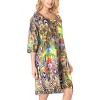 LA LEELA Women's Beachwear Swimsuit Coverups for Women Summer Swim Beach Dress Cover Ups for Swimwear Women Bathing Suit Oversizeds 14 Multi,Abstract - 4 of 4