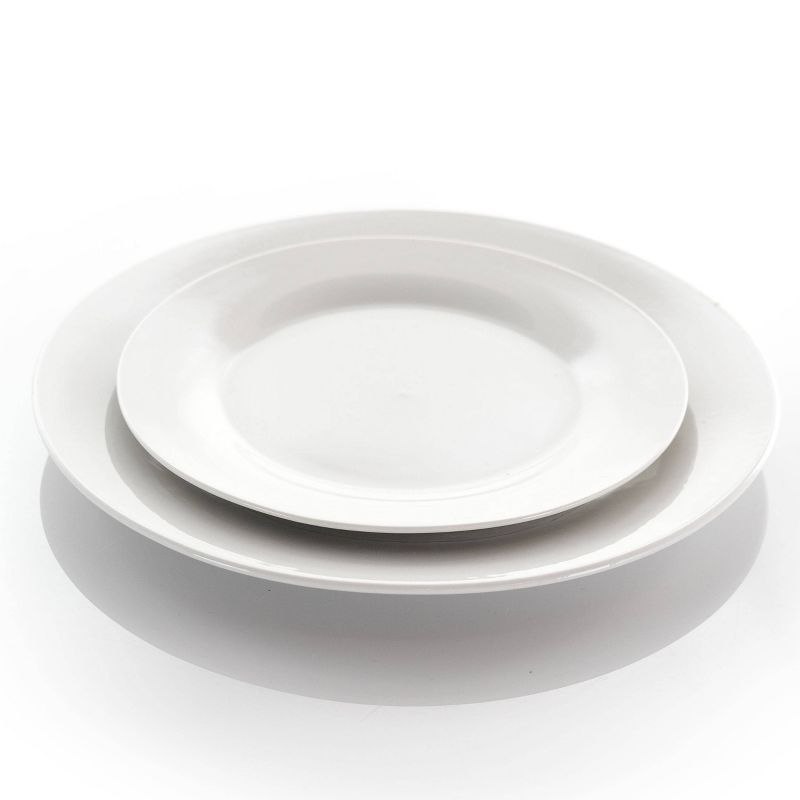 16pc Porcelain Marshall Dinnerware Set White - Elama, 4 of 9