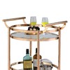 Royal Hampton Oval Metal Serving Cart, Clear Glass & Copper - 4 of 4