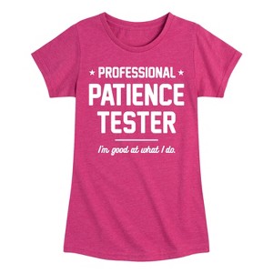 Girls' - Instant Message - Professional Patience Tester Fitted Short Sleeve Graphic T-Shirt - 1 of 4