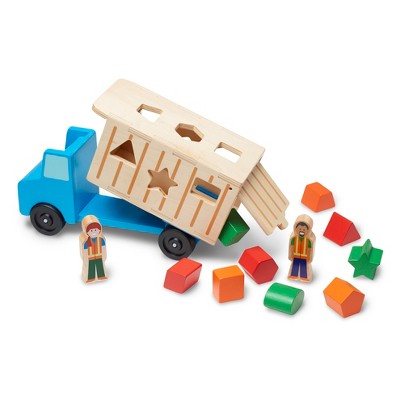 melissa & doug shape sorting cube classic wooden toy