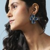 SOHI Women's Indigo Blue Enamelled Flora Stud Earrings - 3 of 4