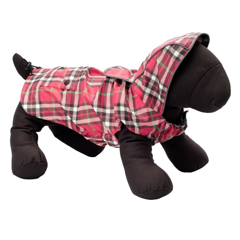 The Worthy Dog Water-Resistant Plaid London Raincoat, 3 of 7