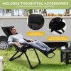 Zero Gravity Chair, 26" Portable, Cup Holder, Footrest, Removable Cushion, 440LBS Folding - 2 of 4