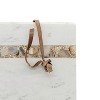 Large Brown Agate Serving Board Marble, Agate & Leather by Foreside Home & Garden - 3 of 4