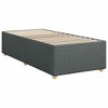 vidaXL Twin XL Upholstered Bed Frame - Dark Gray Fabric Bedstead with Slats for Bedroom - 2 of 4