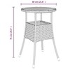 vidaXL Dinner Table Round Garden Dining Table Acacia Wood and Poly Rattan - 4 of 4