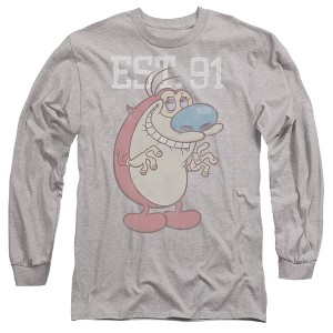 Men’s Ren And Stimpy Stimpy Est Long Sleeve T-Shirt - 1 of 4
