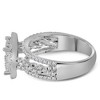 Pompeii3 1 1/2Ct Cushion Halo Cluster Diamond Engagement Ring in White Gold - 4 of 4
