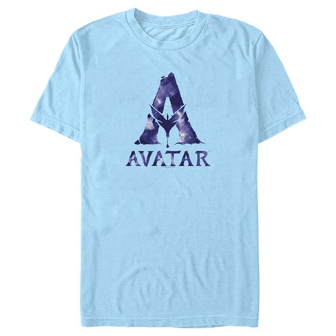 Men's Avatar Watercolor A Logo T-shirt - Light Blue - Medium : Target