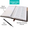 Global Printed Products 14 Month Pocket Planner Brown and Black 2025 with Pen - 2 of 4