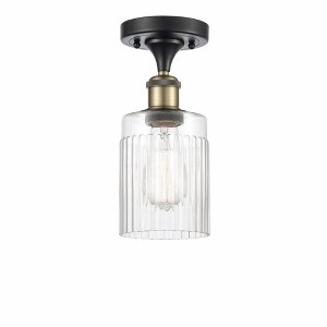 Hadley - 1 Light Semi-Flush Mount In Art Deco Style-13 Inches Tall and 4.5 Inches Wide - 1 of 1