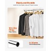 2-Tier Extendable Stainless Steel Clothes Drying Rack with Telescopic Arms, Windproof Holes, and Foldable Portable Design - 4 of 4