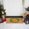 Northlight Natural Coir "Joy" Wreath Christmas Doormat 18" x 30" - 2 of 4