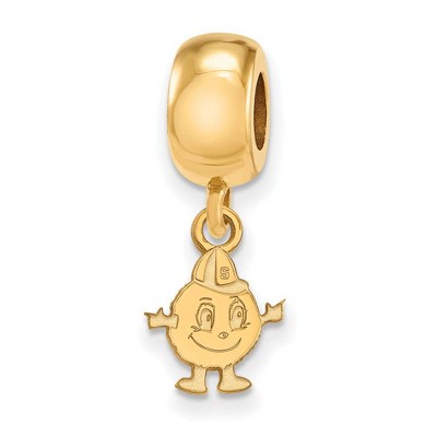 Black Bow Jewelry 14k Yellow Gold Plated Sterling Silver Syracuse Oranges NCAA Bead Charm