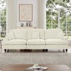 Hrinhom 107"W Elegant Mid Century Large 3 Seater Sofa Couch with Flared Arms and Removable Ruffles Pleats Skirts - 3 of 4