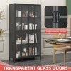 Munora - Metal Storage Cabinet with Tempered Glass Doors - Adjustable Shelves, Anti-Tipping - Black - 4 of 4