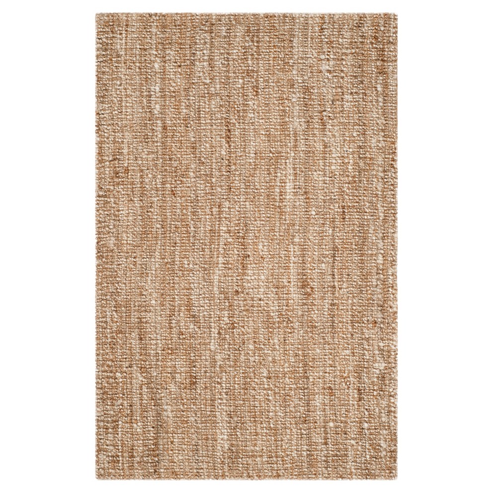  Solid Woven Area Rug Natural/Ivory
