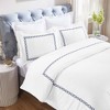 Cotton Chain Links Embroidered 3 Piece Duvet Cover Set by Blue Nile Mills - 2 of 4