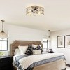 Parrot Uncle 18" Modern Silver Crystal Flush Mount Ceiling Fan with Light and Remote - 3 of 4
