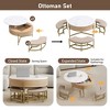 PAGED Square Coffee Tables Set of 5, Modern Lift-Top Side Table and 4 Ottomans, Center Table with Storage for Living Room, Bedroom - 4 of 4