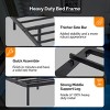 ChicFurnit Mattress Bases Metal Platform Bed Frame Suspended Iron Bed Modern Floating Design for Bedroom Comfort, Black, 74.6"*37.5"*11.8" - 4 of 4